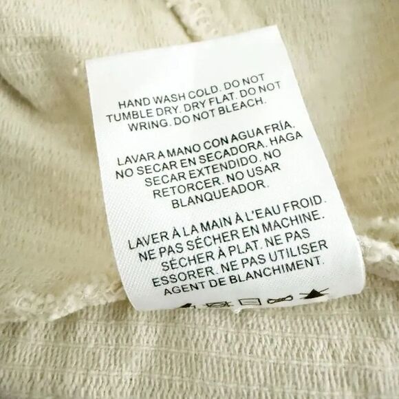 THREAD & SUPPLY | Ivory Ecru Corduroy Shacket Shirt Jacket Button Raw | Small - Picture 10 of 10